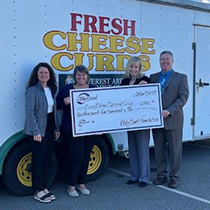 Fall 2025 check presentation to Everest Area Optimist Club for AbbyBank Foundation grant