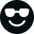 smiley face with sunglasses icon illustration