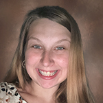 close-up of Makayla Stickney, Universal Banker in Shawano, against a brown background