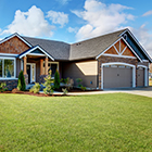 modern house in suburb