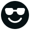 Smiley with sunglasses icon illustration