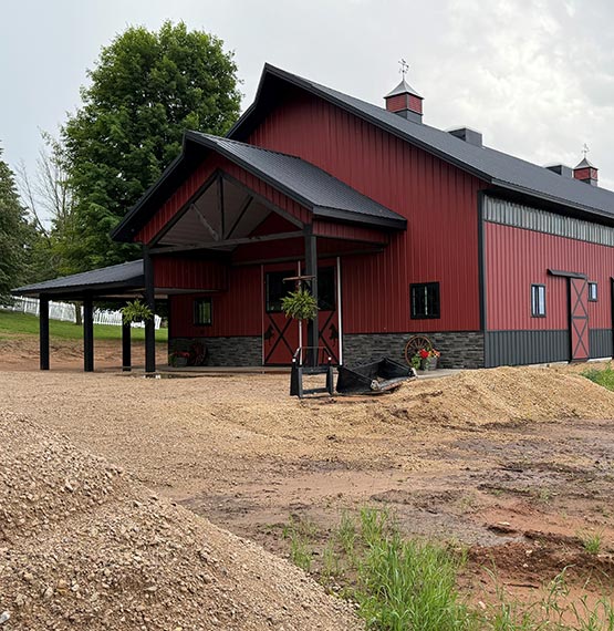 post-frame barn by Kauffman Construction