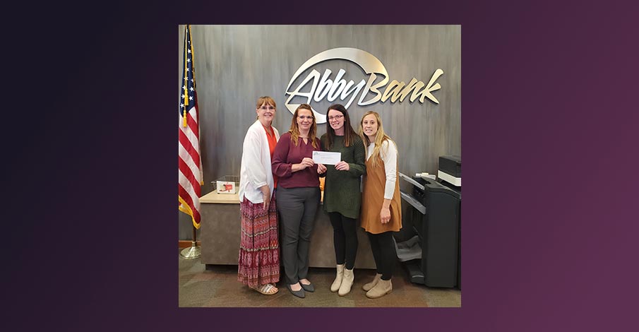 AbbyBank Foundation check presentation to St. Anthony de Padua Catholic School