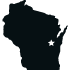 icon of Wisconsin with a star in location of Neenah